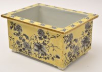 Lot 164 - Chinese yellow crackle glaze plant trough with...