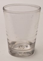 Lot 211 - Large glass tumbler of 'Lynn' type, with...