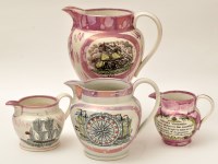 Lot 263 - Four coloured printed 'Marine' lustre...