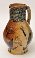 Lot 292 - Martin Brothers stoneware jug, signed ''RW...