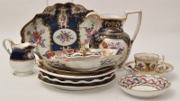 Lot 297 - Blue and part blue ground porcelain,...