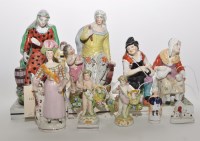 Lot 314 - Staffordshire pearlware and other figures,...