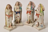 Lot 321 - Four pearlware 'Sailor's Farewell' figures,...