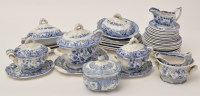 Lot 340 - Blue and white miniature or doll's dinner...