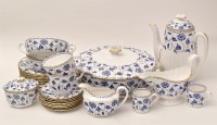 Lot 343 - Large Spode blue and white bone dinner service,...