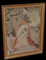 Lot 383 - A 19th Century needlework tapestry depicting...