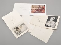 Lot 395 - Three Royal Christmas Cards, signed by H.M....