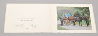 Lot 397 - 1966 Royal Family postcard, signed by Her...