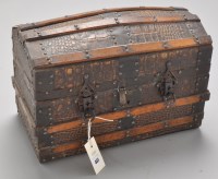 Lot 441 - An early 20th Century miniature dome top trunk,...