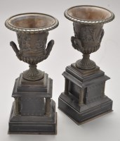 Lot 456 - A pair of 19th Century brass and slate...