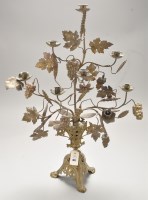 Lot 461 - A 19th Century gilt metal candelabra the seven...