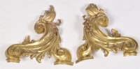 Lot 479 - A pair of 19th Century ormolu andirons, of...