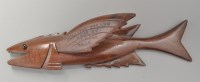 Lot 485 - Pitcairn Island Souvenir: a carved teak flying...