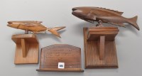 Lot 486 - Pitcairn Island Souvenir: two carved wooden...