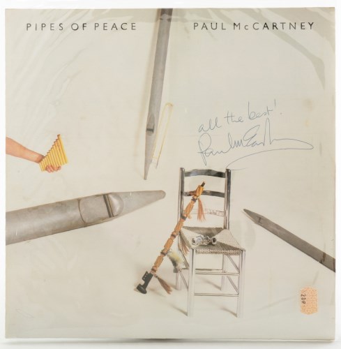 Lot 490-Paul McCartney: a signed copy of 'Pipes Of Peace',...