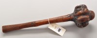 Lot 496 - A Fijian carved i-ula tava tava throwing club,...