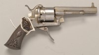 Lot 524 - A 19th Century six-shot .308 cal. pin fire...