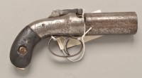 Lot 529 - A five shot pepper box percussion cap revolver,...