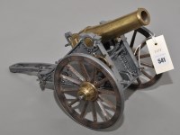 Lot 541 - A cast steel and brass model of a 1895 Mortero...