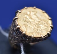 Lot 567 - A George V gold half sovereign, 1911, in 9ct....