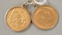 Lot 597 - Two Edward VII gold half sovereigns, 1905 and...