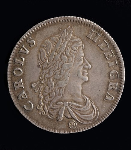 Lot 604 - Charles II Crown 1662, rose below bust, edge...