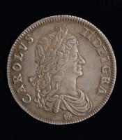 Lot 604 - Charles II Crown 1662, rose below bust, edge...