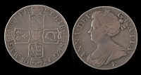 Lot 607 - Anne Crown 1708/7, 'E' below bust, S.3600. Fine.