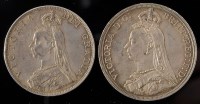 Lot 613 - Victorian Crown 1887 and Double Florin 1887...