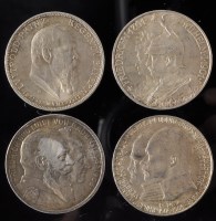 Lot 618 - Germany - four x Silver 5 Mark Issues of Baden...