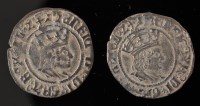 Lot 646 - Two Henry VII half groats, each profile busts,...