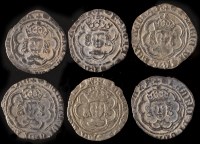 Lot 653 - Six Henry VII half groats, all crowned bust...