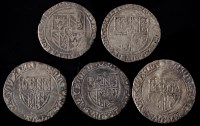 Lot 662 - Five Charles The Bold double patard, Burgundy,...