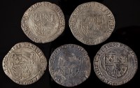 Lot 663 - Five Charles The Bold double patard, Burgundy,...