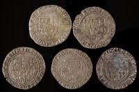 Lot 664 - Five Charles The Bold double patard, Burgundy,...