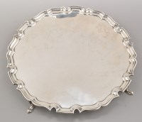 Lot 684 - A George V silver salver, by Reid & Son,...