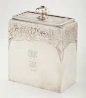 Lot 696 - A George II silver tea caddy, maker's mark...