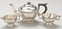 Lot 697 - A George V three-piece silver tea service, by...