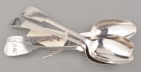 Lot 723 - Two George III silver tablespoons, by Dorothy...