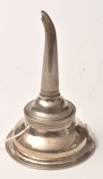 Lot 743 - A George III silver wine funnel, makers mark...