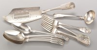 Lot 744 - A part George III flatware service, by James...