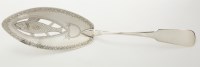 Lot 750 - A George III Irish fish slice, by George...