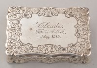 Lot 778 - A Victorian silver snuff box, by Edward Smith,...