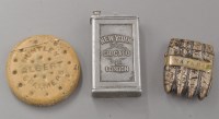 Lot 797 - A silver plated novelty vesta case, in the...