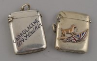 Lot 801 - A late Victorian silver plated vesta case,...