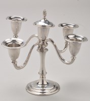 Lot 808 - An Egyptian silver, five light four branch...