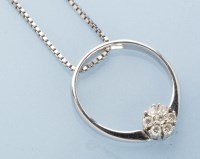 Lot 894 - A diamond ring/pendant, the hinged diamond set...