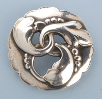 Lot 896 - Georg Jensen, Denmark: a silver brooch, no. 20,...