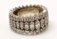 Lot 964 - A diamond eternity ring, set with marquise and...