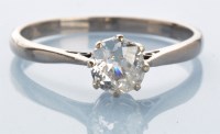 Lot 978 - A single stone diamond ring, the old cut...